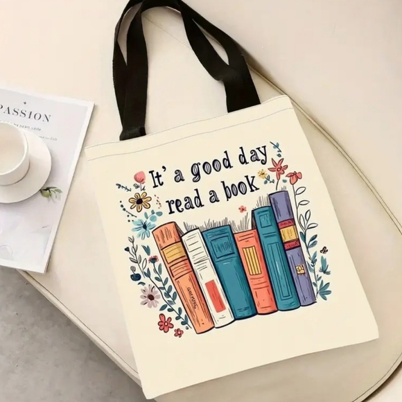 New! "Good Day to Read" Tote Bag: Your Everyday Carry-All! - Picture 8 of 8